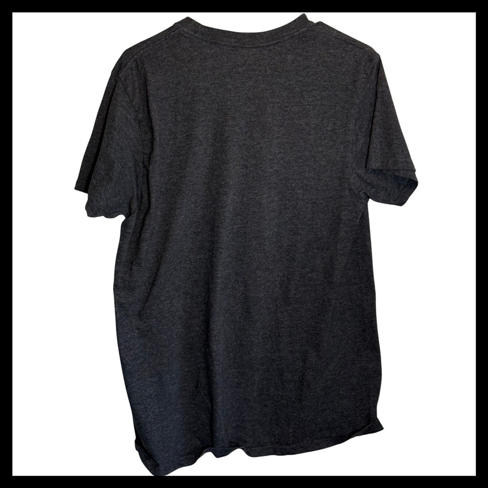 Nirvana Smiley Face Graphic T-Shirt Mens Large Charcoal Gray Rock Band Tee L - Picture 4 of 4